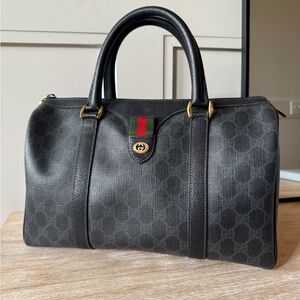 Vintage Gucci Black Boston Speedy Bag